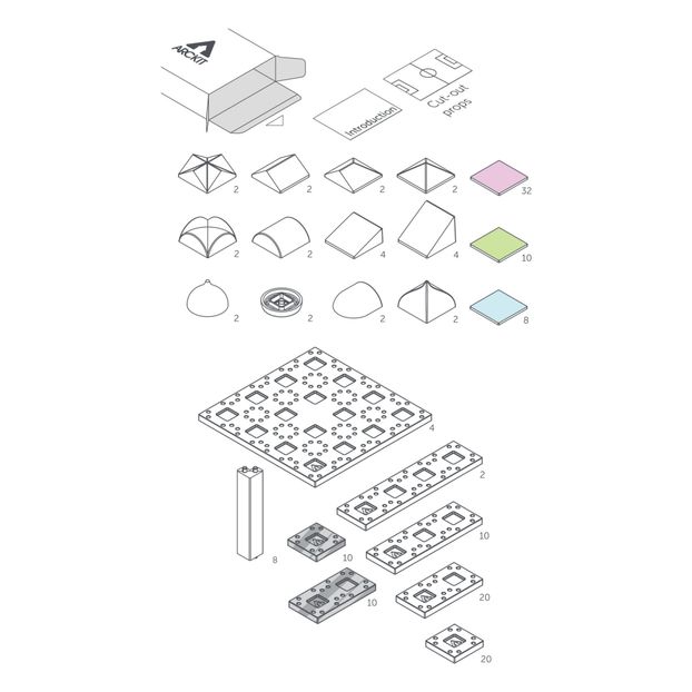 Play Cityscape Architectural Model Kit - 160 pieces-product