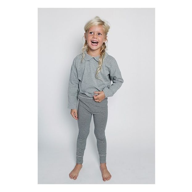 Organic Cotton Striped Leggings-product