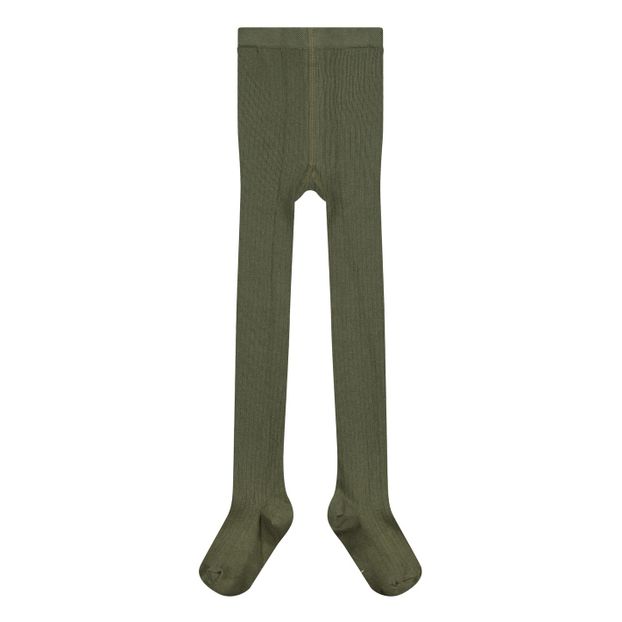 Organic Cotton Ribbed Tights-product