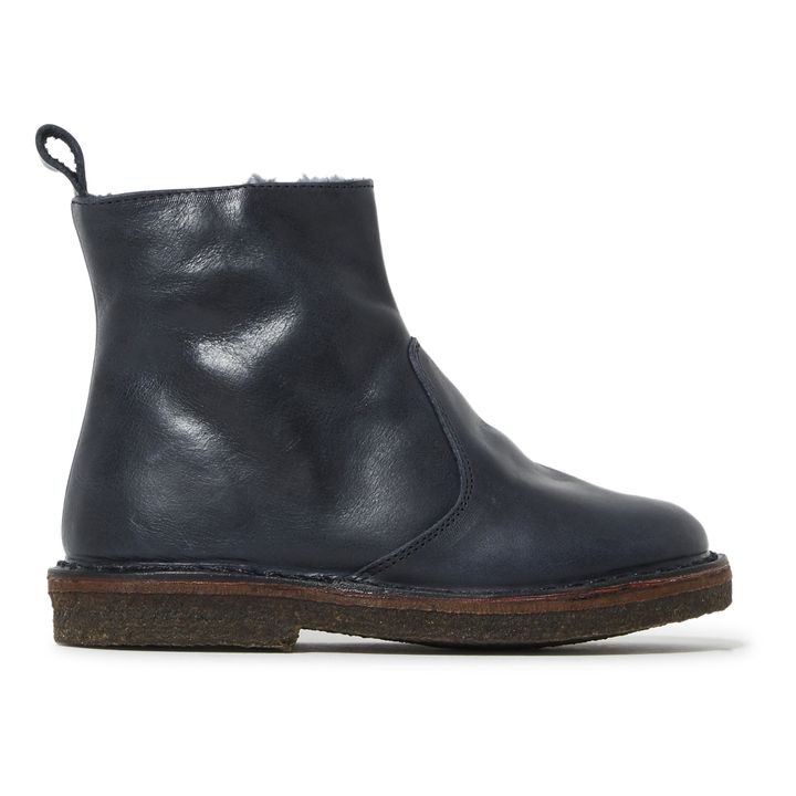 Gefütterte Boots mit Reißverschluss | Navy- Produktbild Nr. 0