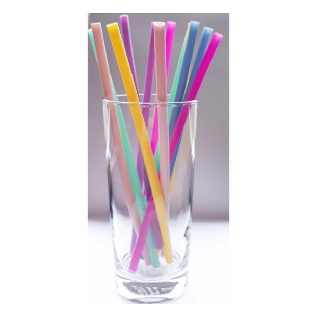 Pailles en silicone - Set de 6-product