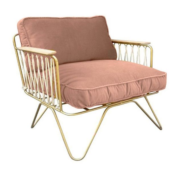 Fauteuil Croisette doré mat epoxy, velours-product