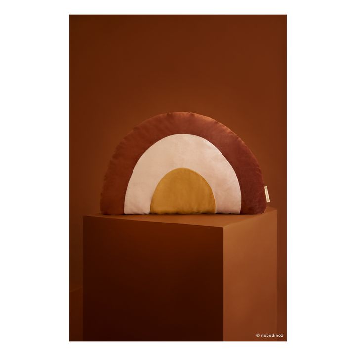 Coussin Arc-en-ciel en velours | Camel- Image produit n°2