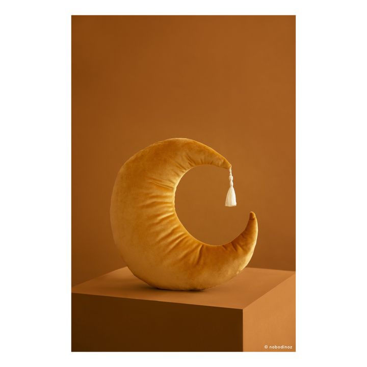 Cojín Pierrot de terciopelo Amarillo Mostaza- Imagen del producto n°3