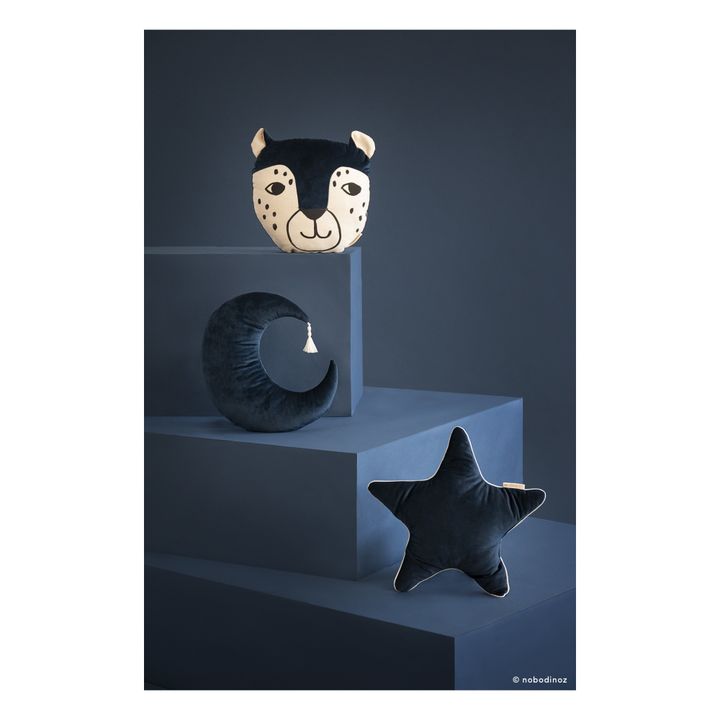 Cuscino leopardo | Blu notte- Immagine del prodotto n°1
