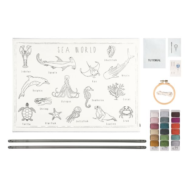 Sea Word DIY Poster Embroidery Kit-product