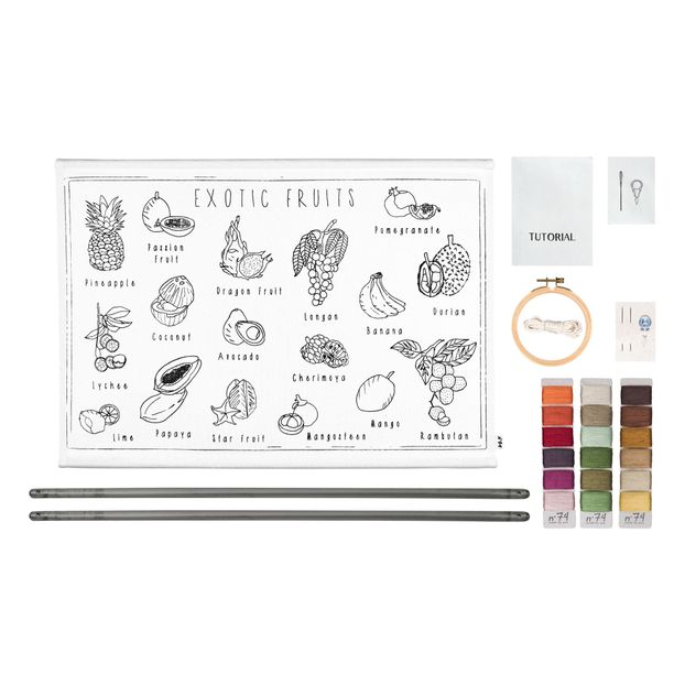 Exotic Fruits DIY Poster Embroidery Kit-product