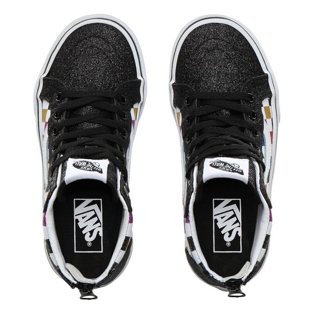 SK8-Hi Glitter and Suede Zipper Hi-Top Trainers-product