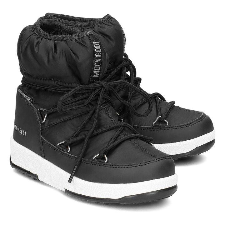 Moon Boot Jr Girl Low Nylon impermeabile | Nero- Immagine del prodotto n°1