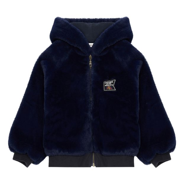 Fake fur sweatshirt with zipper-product