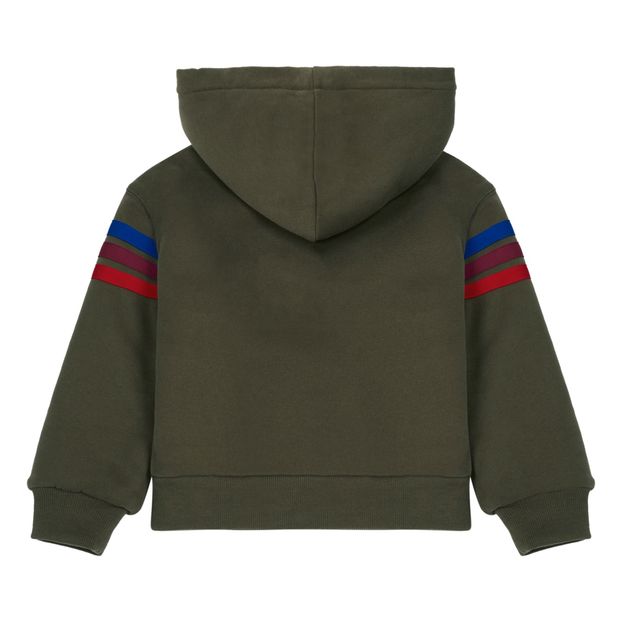 Fake fur-lined sweatshirt with zipper-product