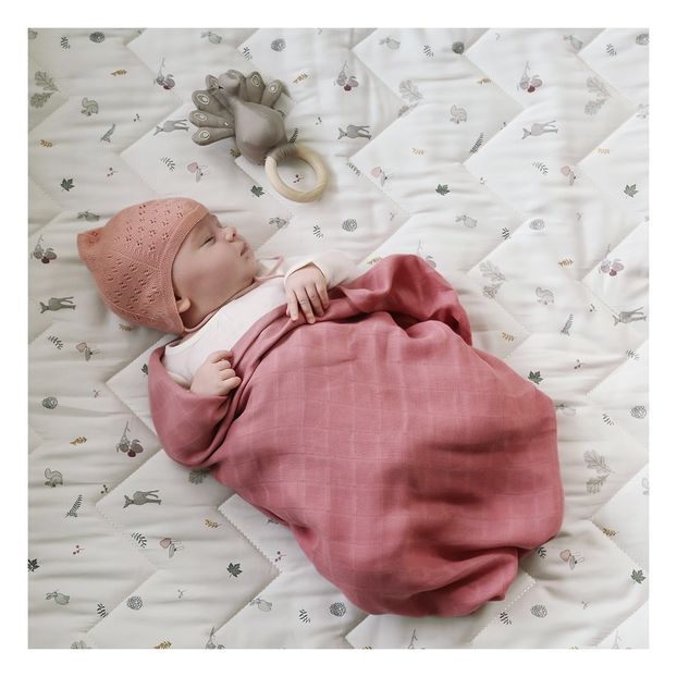 Hochet Paon en bois et coton bio-product