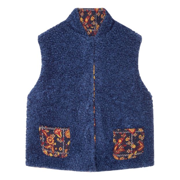 Reversible Jacquard Vest with Buttons-product