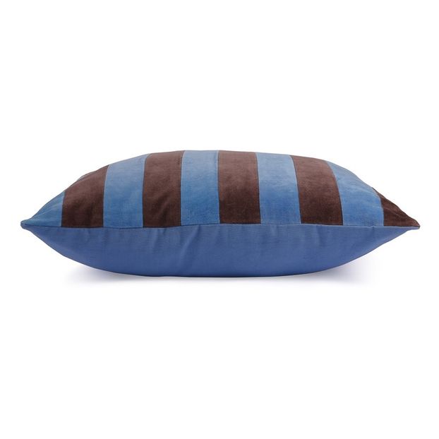 Coussin à rayures en velours-product