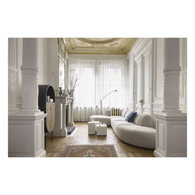 Coussin à rayures en velours-product