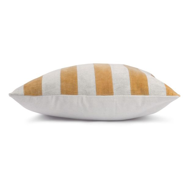 Coussin à rayures en velours-product