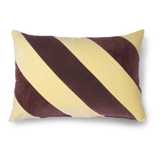 Coussin à rayures en velours-product