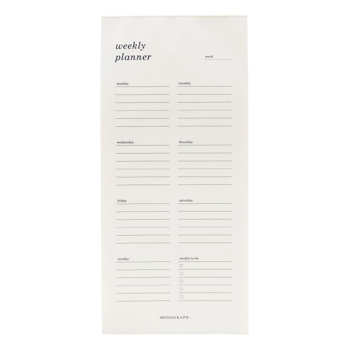 Semainier | Blanc- Image produit n°0