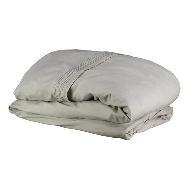 Embroidered Cotton Poplin Duvet Cover-product