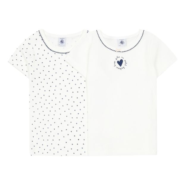 Lot de 2 T-Shirts Cœur Paillettes-product