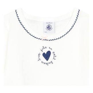 Petit Bateau Set di 2 t-shirt cuore paillettes-listing
