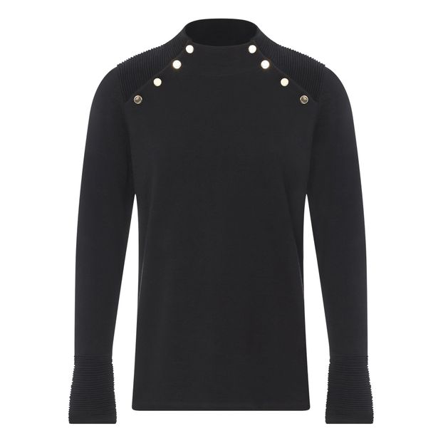 Jersey con botones en los hombros - Colección Mujer --product