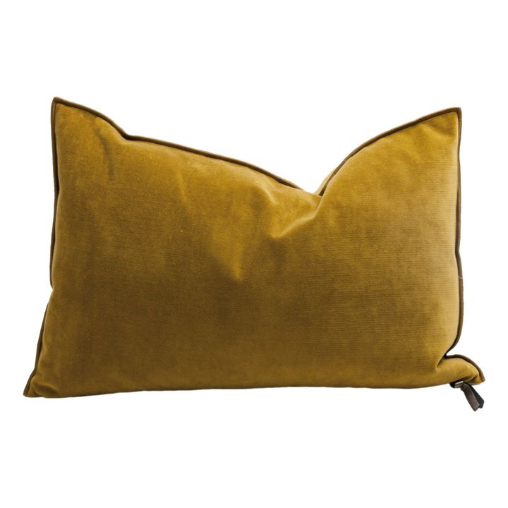 Cojín Vice Versa de terciopelo vintage | Ocre- Imagen del producto n°0
