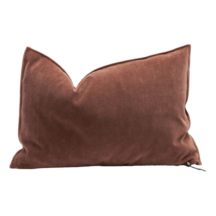 Coussin vice versa en velours vintage | Argile- Image produit n°0