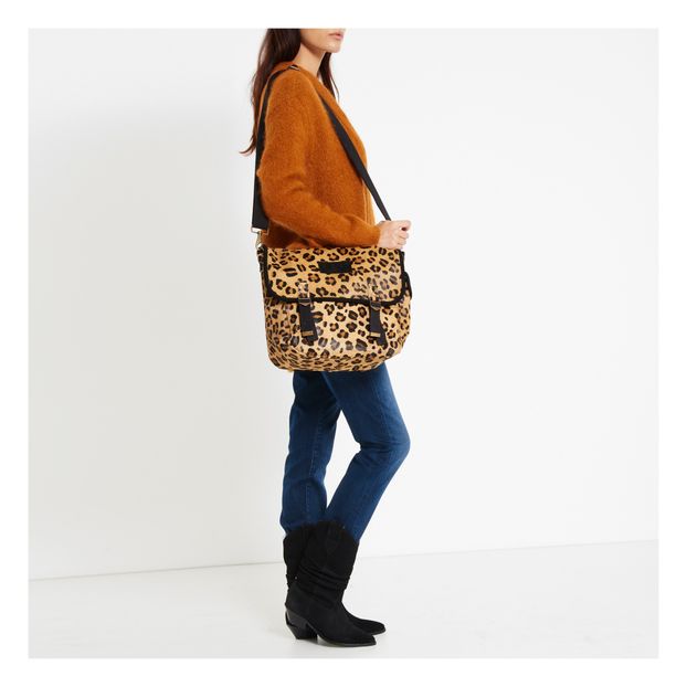 Grande Besace Cuir Léopard-product