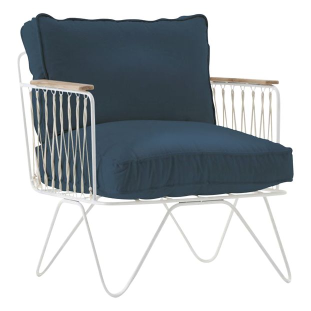 Fauteuil Croisette blanc epoxy, velours-product