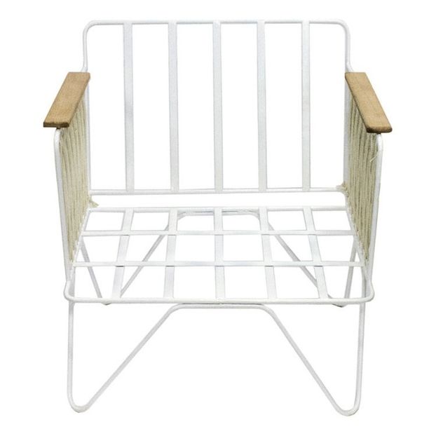 Fauteuil Croisette blanc epoxy, velours-product