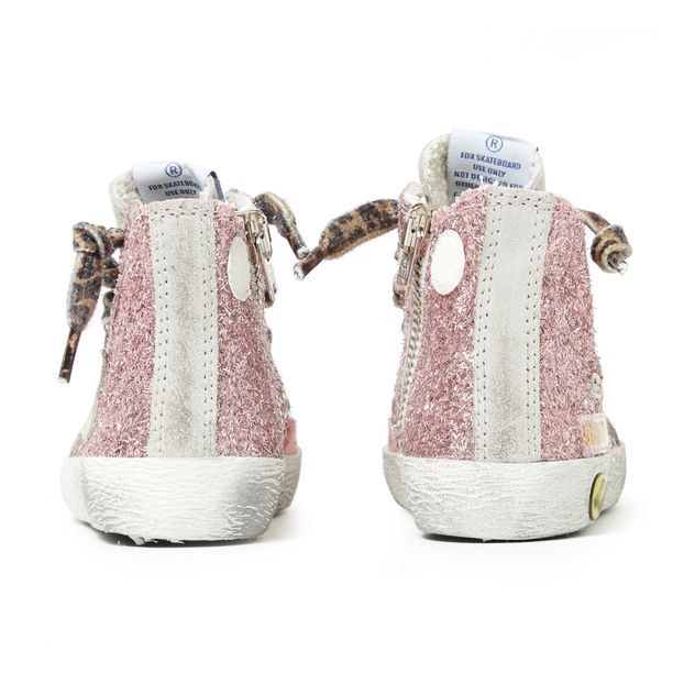 Baskets Suede Zippées Paillettes Lacets Leopard Francy-product