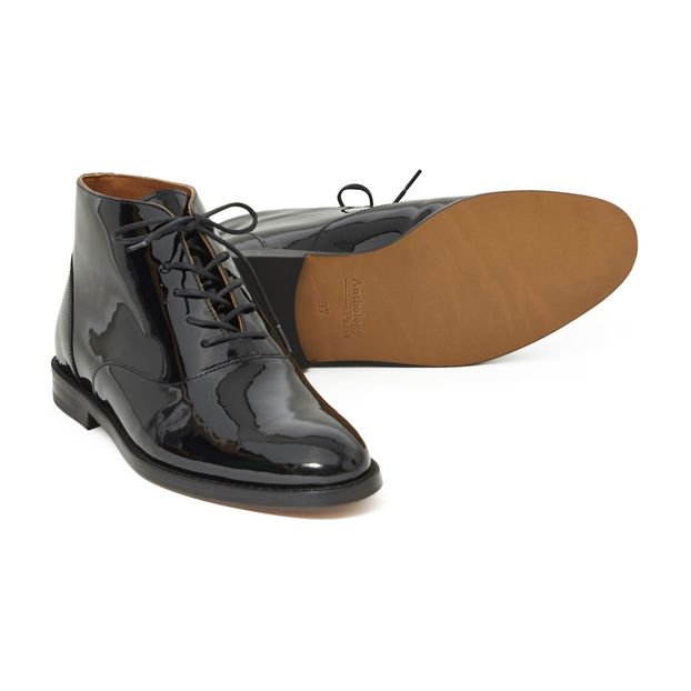 Hoher Richelieu-Schuh Leder Lack Elvis-product