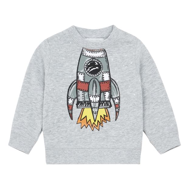 Sudadera de bebé de algodón orgánico con cohete-product