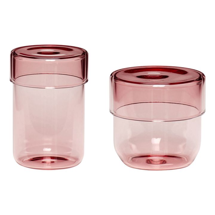 Maceta de cristal- Set de 2 | Rosa- Imagen del producto n°0