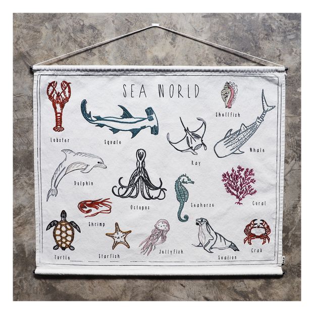 Póster bordado «Animales marinos»-product