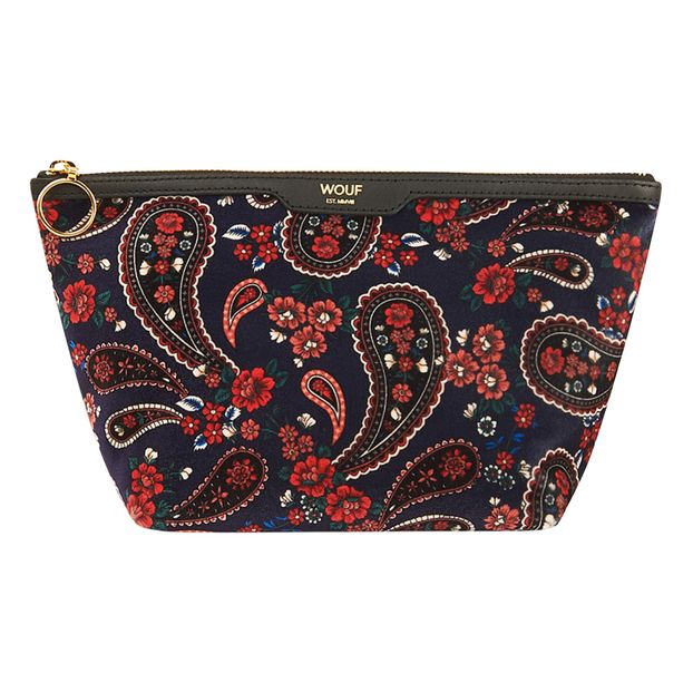 Trousse de toilette en velours Blue Paisley-product