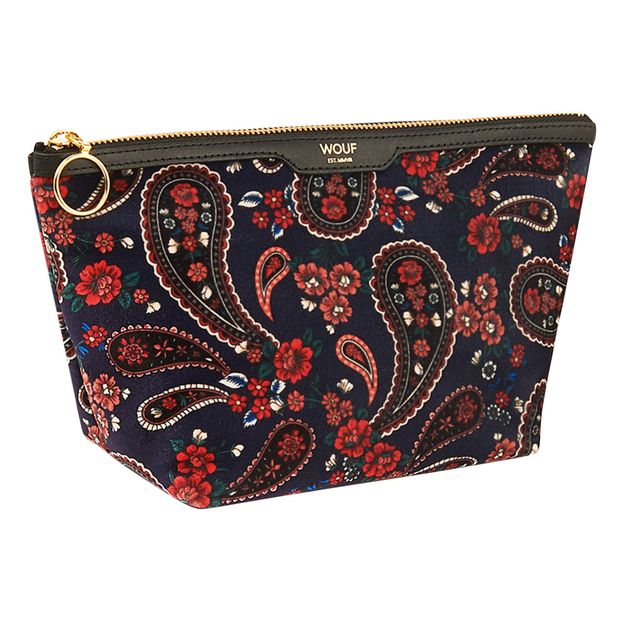 Trousse de toilette en velours Blue Paisley-product