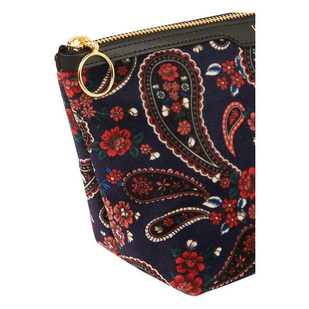 Trousse de toilette en velours Blue Paisley-product