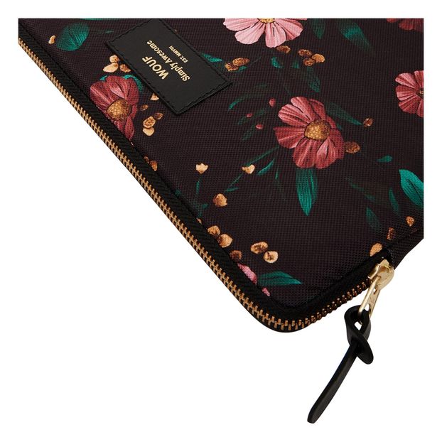 Pochette iPad en toile Black Flowers-product