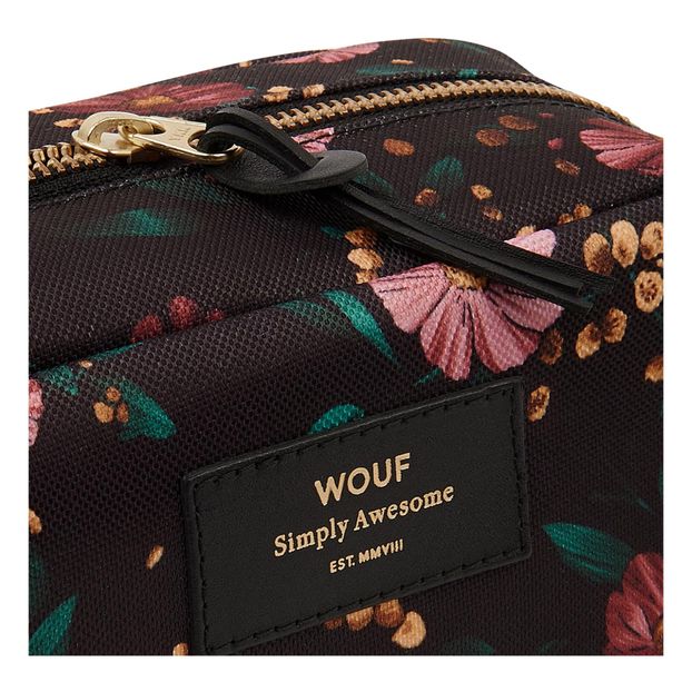 Trousse de toilette en toile Black Flowers-product