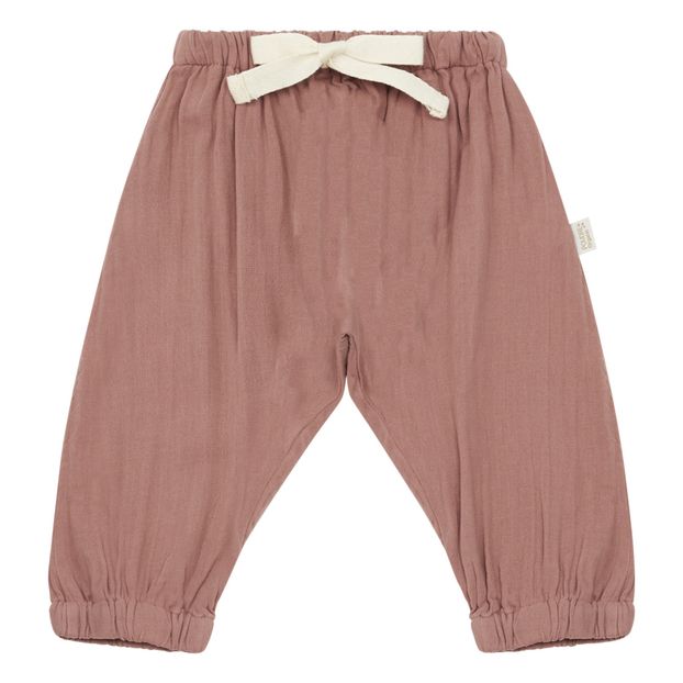 Pantalón jogger canela de doble gasa-product