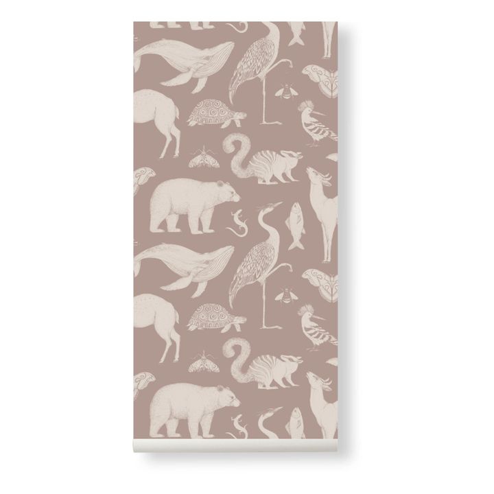 Scott Animals Wallpaper | Dusty Pink- Product image n°1
