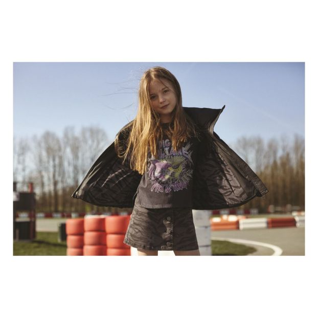 Faux Leather Down Jacket-product