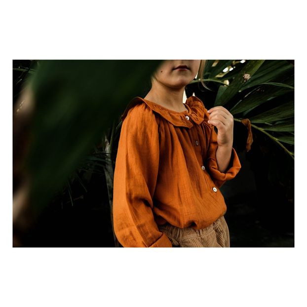 Blusa Encanto cuello con volantes de doble gasa-product