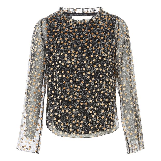 Spotted Velvet Blouse-product