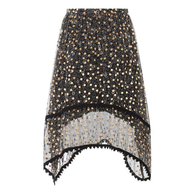 Falda de lunares de terciopelo-product