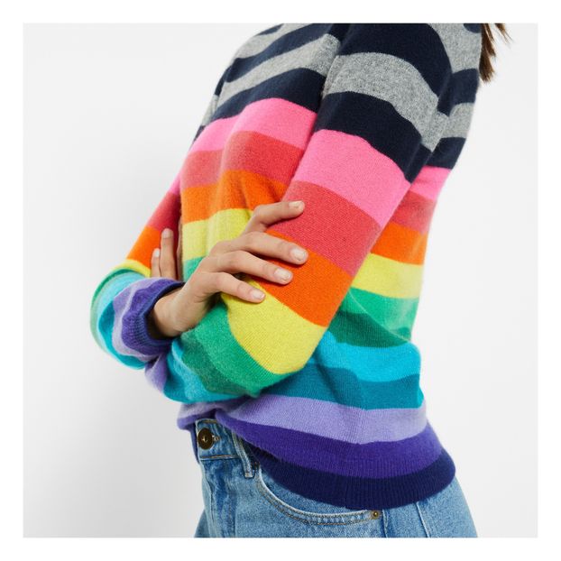 Pull Cachemire Multi Stripe Crew-product