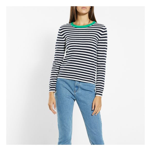 Pull Cachemire Neck Stripe Crew-product