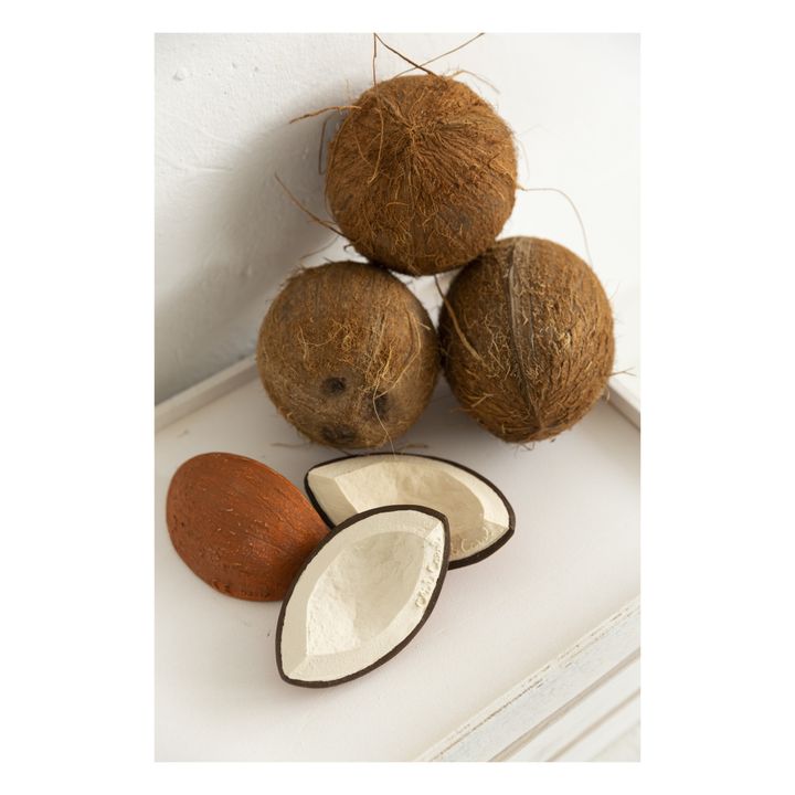 Coco the Coconut Teething Ring | White- Product image n°2